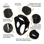 Buy now Anti Snore Chin Strap - Anti-Dry Mouth Chin Strap for CPAP Users - Stop Noise - Snoreless Sleeping Solution for Men and Women - Breathing Aid for Snoring at indiglob india