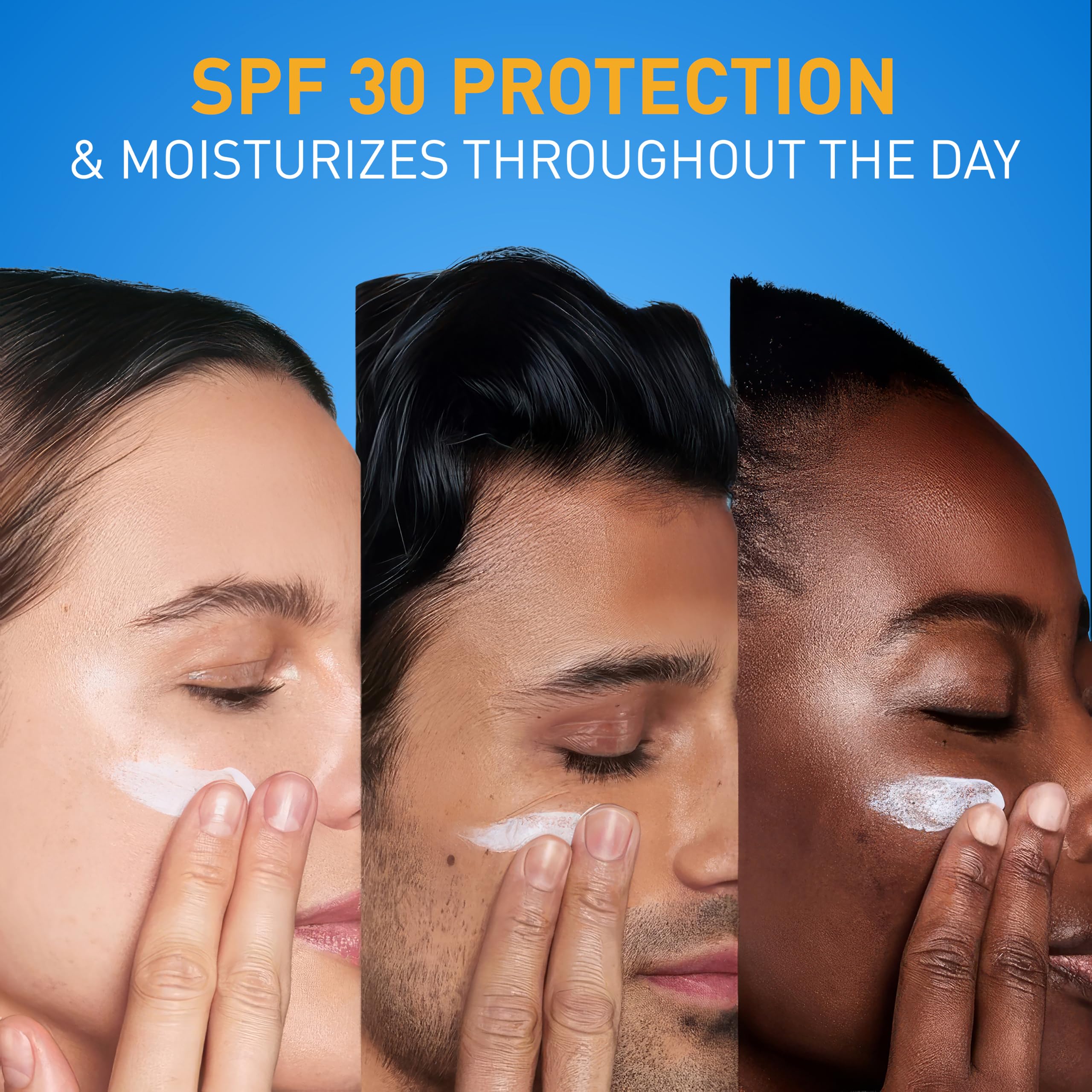 CeraVe AM Oil Face Moisturizer Lotion, Sunscreen for Face, SPF 30, 3oz | Skin Care with Hyaluronic Acid & Niacinamide, Oil-Free Moisturizer For Men & Women, Daily Non-Comedogenic Face Sunscreen