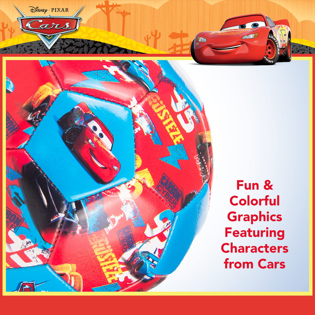 Disney Pixar Cars Soccer Ball, Repeat Print Youth Kids Mini Soccer Ball, Multi, Size 3