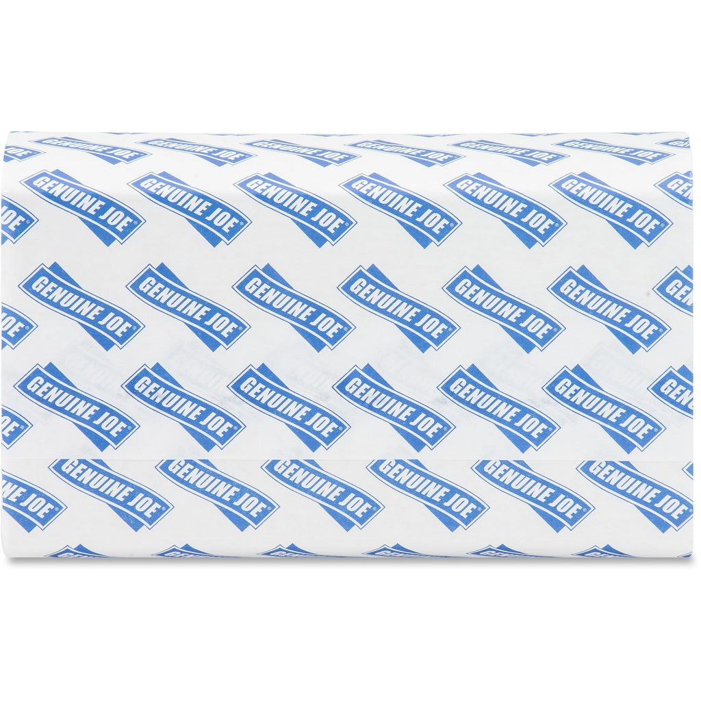 Genuine Joe Multifold Hand Towels, 9.5" x 9.10", 1-Ply, White, 250/Pack, 16 Count