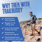 Buy now TrailBuddy Trekking Poles â€“ Lightweight 7075 Aluminum Hiking Poles for Women, Men & Seniors â€“ Collapsible or Foldable Walking Sticks for Travel, Trails & Balance at indiglob india