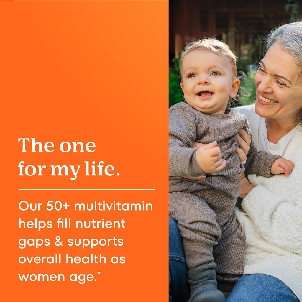 One A Day Multivitamin for Women 50 and Over Tablets, Womens Multivitamin 50 plus with Vitamins D, C, E, Zinc & Biotin, Daily Vitamins for Woman 50+, 100 Ct (Packaging May Vary)