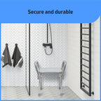 Medline Backless Shower Chair with Arms - 350 lb. capacity, Bench, Stool, Seat for Elderly, Seniors Independent Adult and Disabled Adults