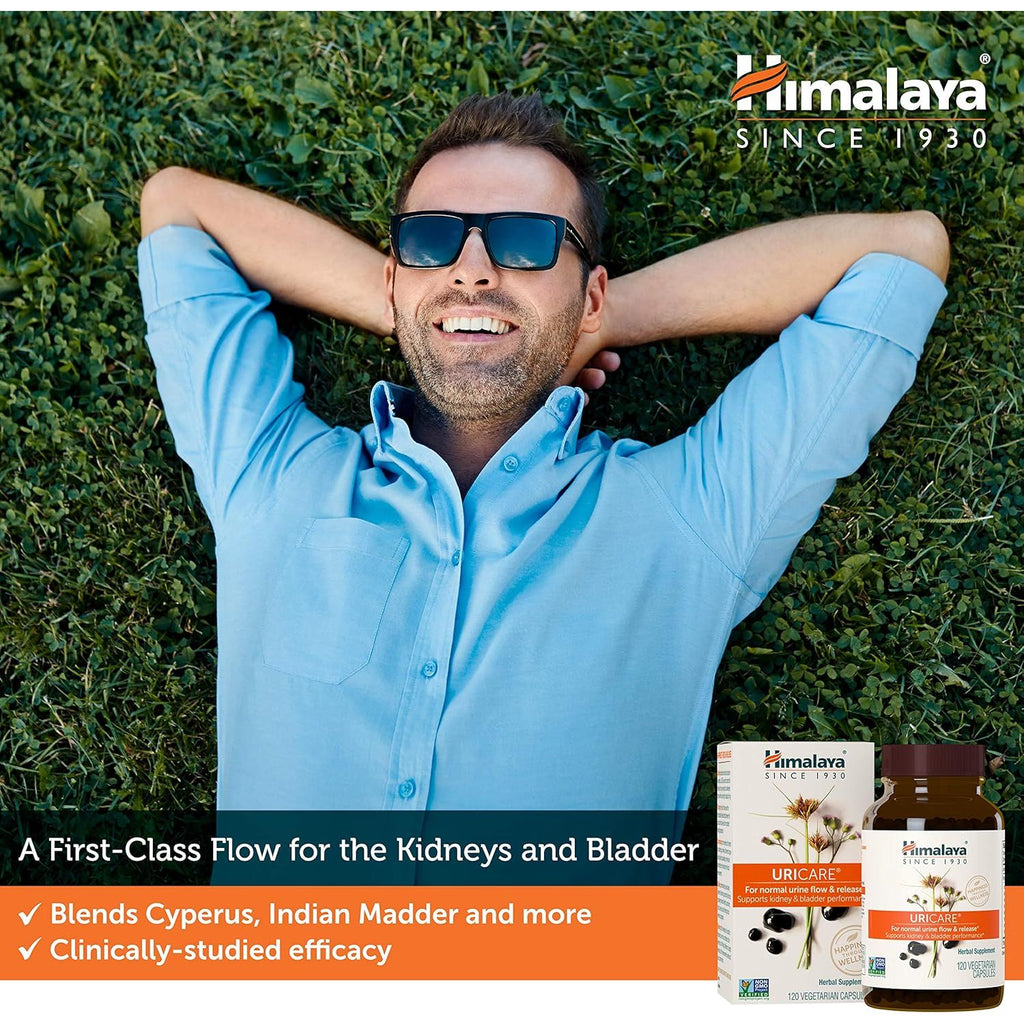 Buy now Himalaya UriCare - Herbal Bladder and Kidney Support Supplement with Shilajit for Urinary Tract Wellness - Vegan, Non-GMO, Gluten Free, Caffeine Free, 120 Capsules at indiglob india