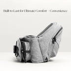 Buy now Tushbaby Original Hip Seat Baby Carrier for Babies & Toddlers up to 45 lbs, Safety Certified, Lightweight No-Foam Design with Storage & Nursing Support, Grey at indiglob india