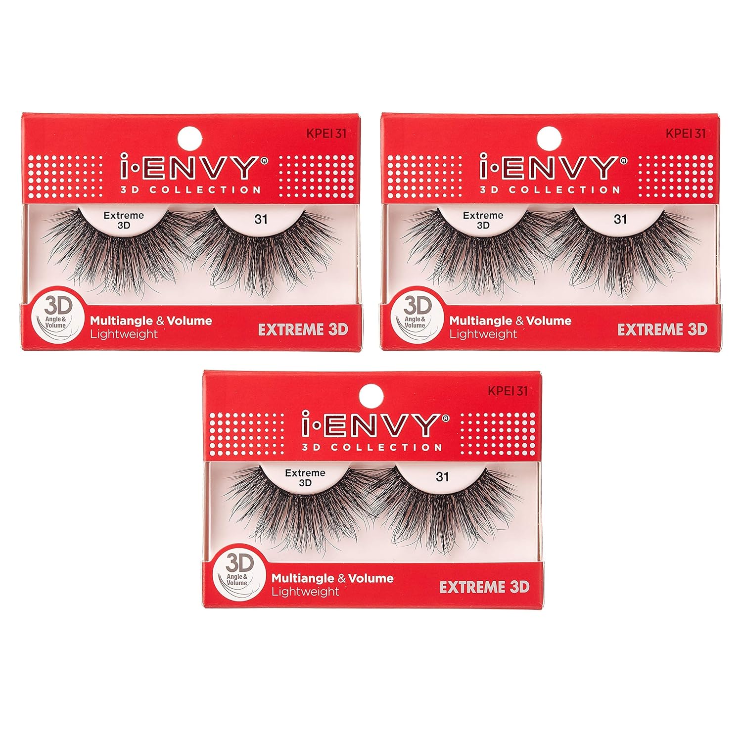 Buy now i-Envy 3D Glam Collection Multi-angle & Volume (2 PACK, KPEI14) 1 Count (Pack of 3) KPEI31 at indiglob india