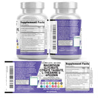 Clean Nutraceuticals Magnesium Glycinate Complex 1000mg with L-Theanine 200mg Apigenin 50mg Citrate Taurate Supplement (60 Count (Pack of 2))