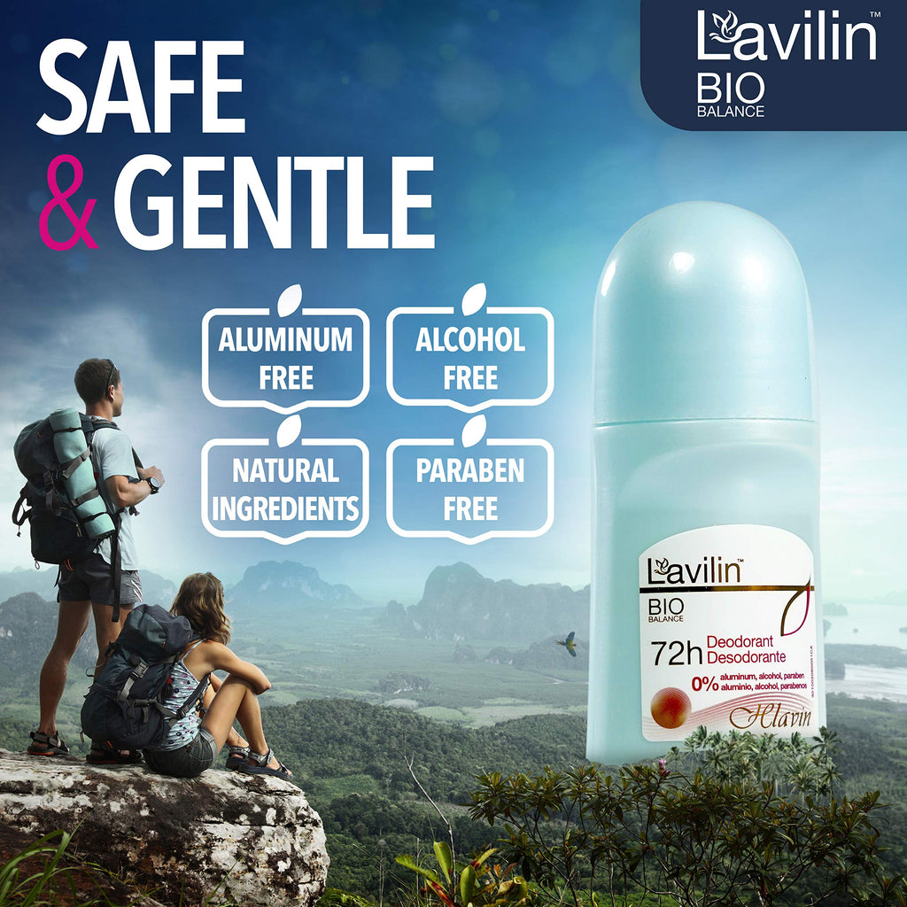 Buy now LAVILIN Roll On Deodorant for Women and Men - Aluminum Free Deodorant with Up to 72 Hour Long-Lasting Protection and Odor Control – Alcohol, Paraben and Cruelty FREE Sensitive Skin deodorant (2 oz) at indiglob india