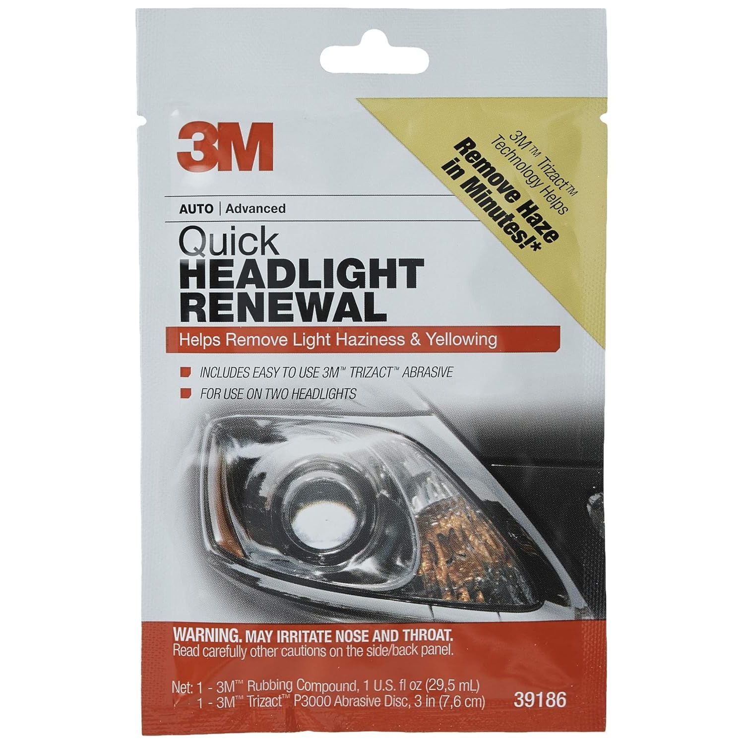 Buy now 3M Quick and Easy Headlight Restoration Kit, Removes Light Yellowing in 15-Minutes, 39193, 1 Kit Quick Renewal, No Tools Required at indiglob india