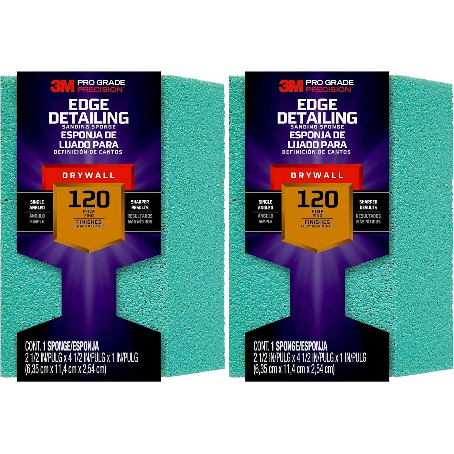 Buy now 3M 20908-150 SandBlaster Bare Surfaces Sponge, 150-Grit 120 Grit (Pack of 2) Large Sponge 120 Grit at indiglob india
