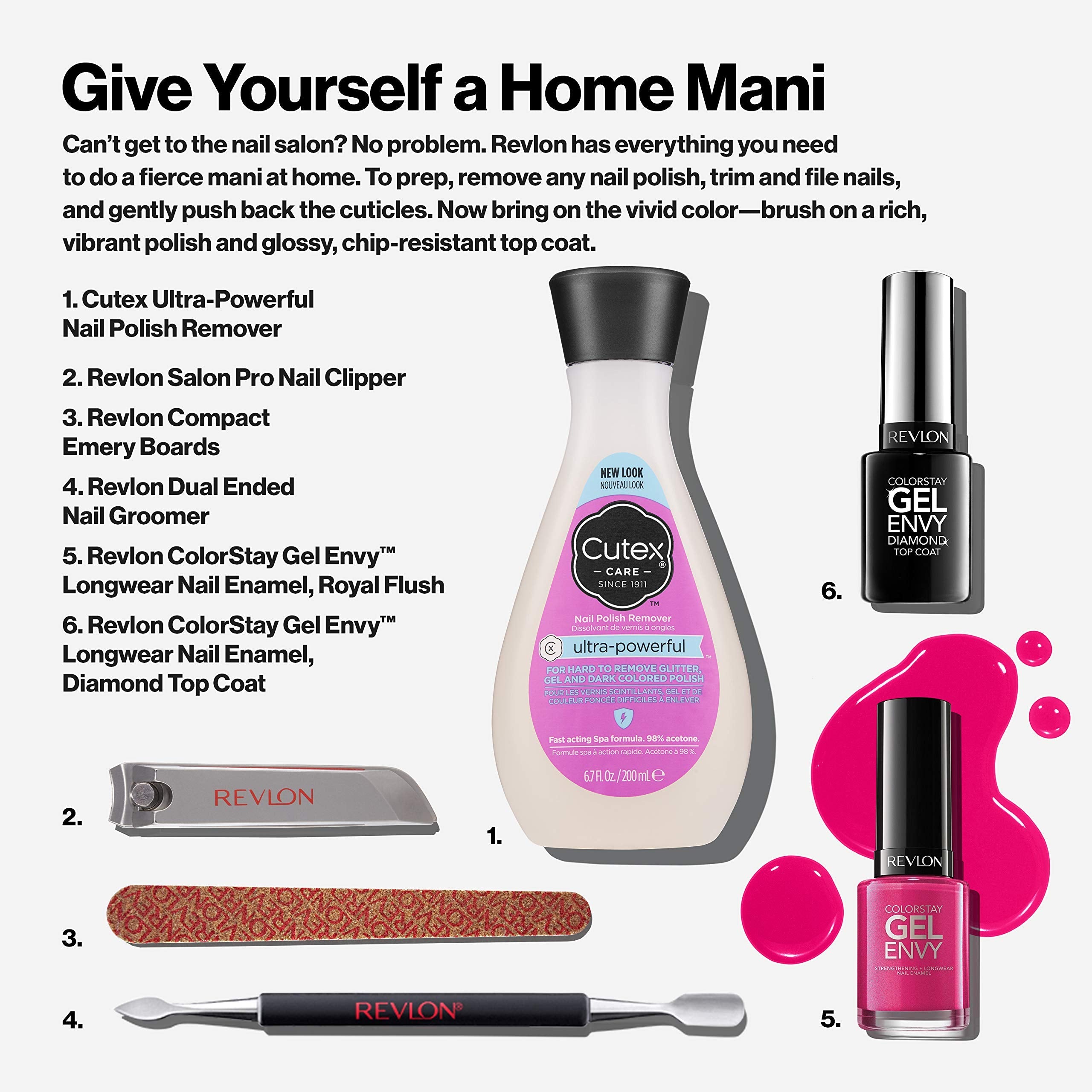 Buy now Revlon Compact Nail File, Dual Sided Manicure Tool, Smooths & Shapes, Easy to Use, Emery Boards, 24 Count at indiglob india