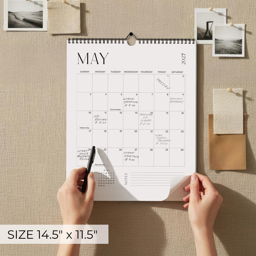 Beautiful 2026-2027 Wall Calendar - Runs from June 2026 until December 2027