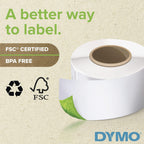 DYMO Authentic LW Large Multi-Purpose Labels, DYMO Labels for LabelWriter Label Printers, 2-1/8" x 2-3/4", 1 Roll of 320