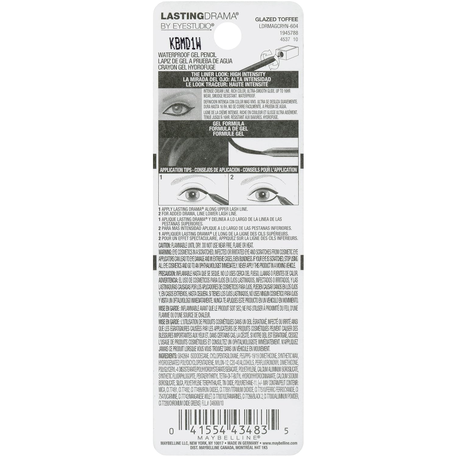 Buy now Maybelline Eyestudio Lasting Drama Waterproof Matte Gel Pencil Brown Eyeliner Makeup, Glazed Toffee, 1 Count at indiglob india