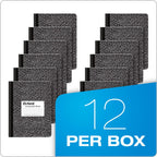 Oxford Composition Notebooks, School Supplies, Notebooks for School, College Ruled Paper, 9-3/4 x 7-1/2 Inches, School Comp Book, Black Marble Covers, 100 Lined Sheets, 12 per Pack (63796)