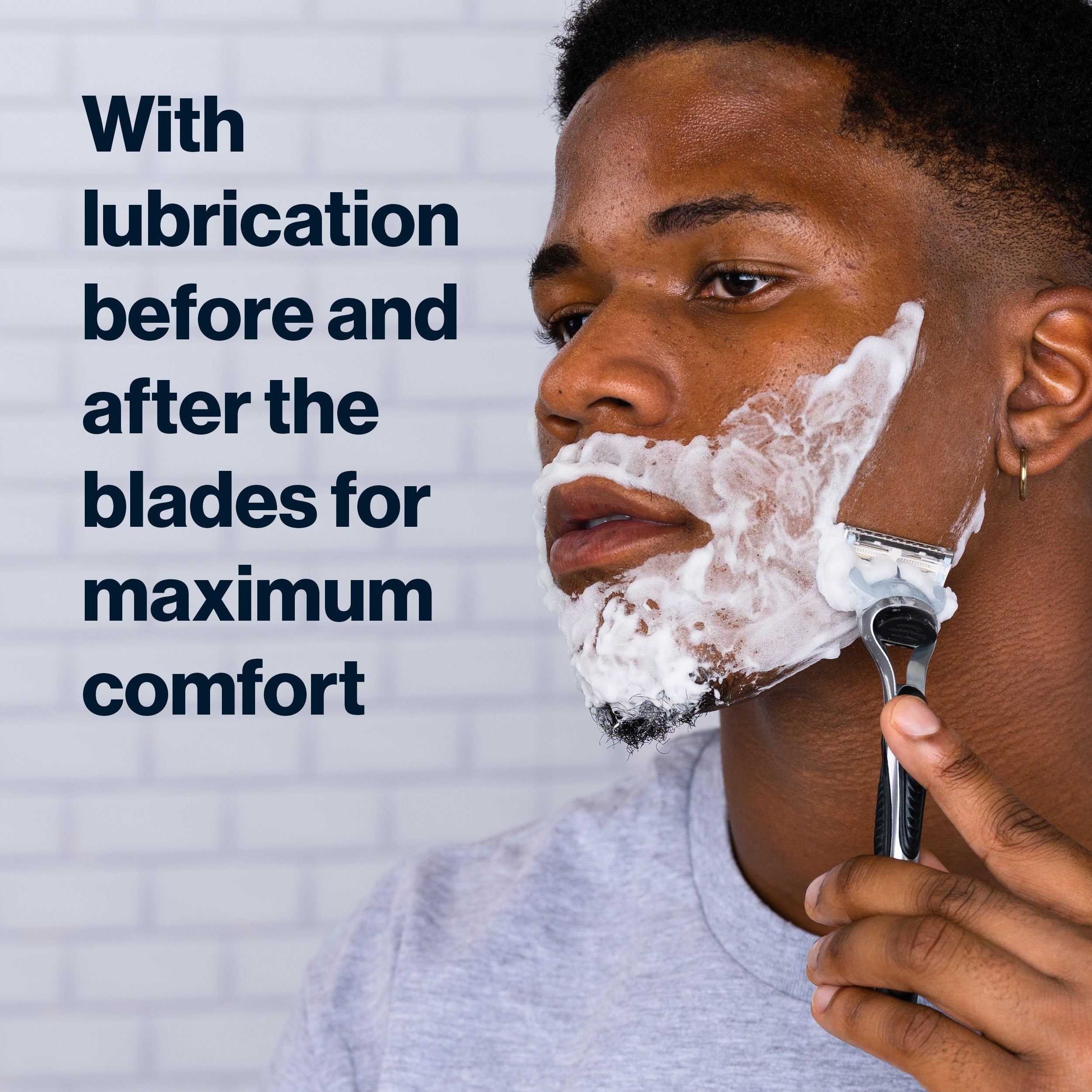 Gillette SkinGuard Razor Blade Refills for Men, 2 Blade Cartridge, SkinGuard for Sensitive Skin, Lubrication, Fits SkinGuard Razor Handles, 8 Count