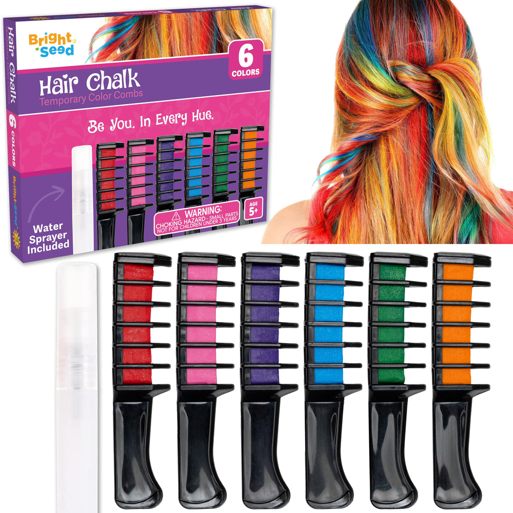 Bright Seed Hair Chalk for Girls, Fun Washable Temporary Hair Color