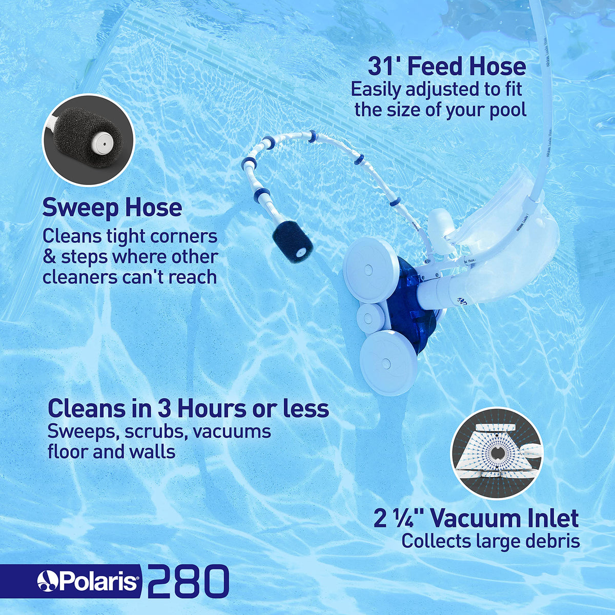 Polaris Vac-Sweep 280 Pressure-Side In-ground Pool Cleaner