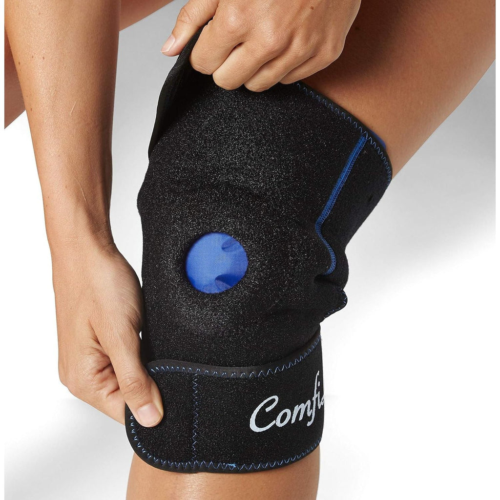 Buy now ComfiLife Knee Ice Pack with Wrap Reusable Hot & Cold Therapy Gel Pack Adjustable Compression Support for Injuries, Pain, Surgery, Arthritis, Meniscus and More at indiglob india