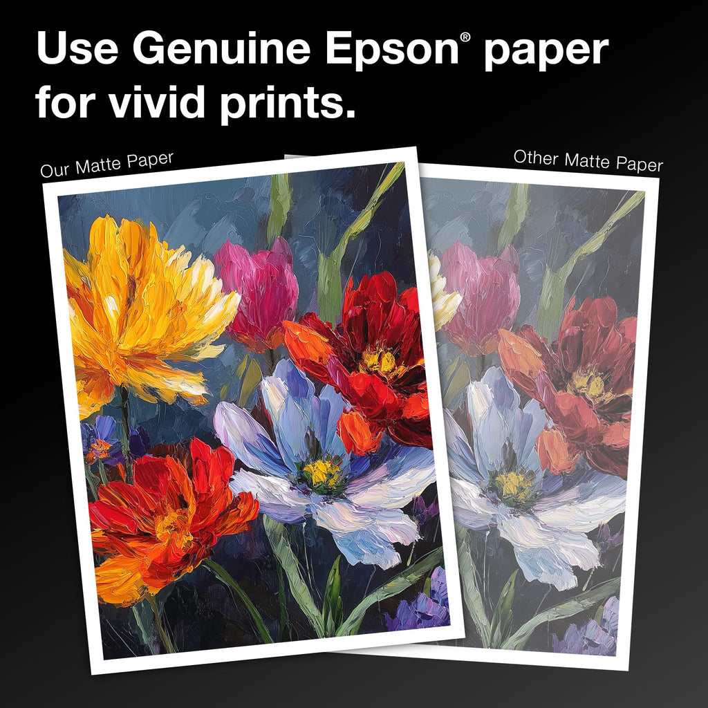 Epson Ultra Premium Presentation Paper (8.5x11 Inches, 50 Sheets) (S041341),White , matte finish