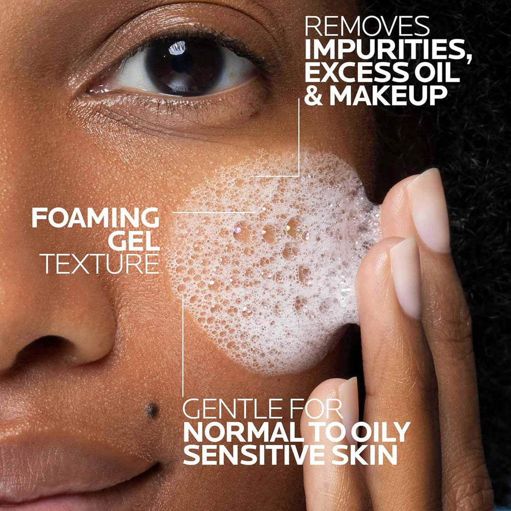 Buy now La Roche-Posay Toleriane Purifying Foaming Facial Cleanser, Oil Free Face Wash for Women & Men with Niacinamide + Ceramides, Pore Cleanser Safe For Sensitive Skin, Wonâ€™t Dry Out Skin, Soap Free at indiglob india