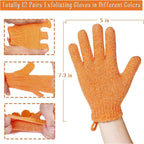 Buy now Shower Gloves,24 Pcs Exfoliating Bath Gloves,Body Scrub Gloves with Hanging Loop for Beauty Spa Massage Skin Shower Body Scrubber-12 Colors at indiglob india