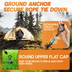 [Premium] 4PCS Ground Anchors Screw in & Power Nut Driver, Swing Set Anchor