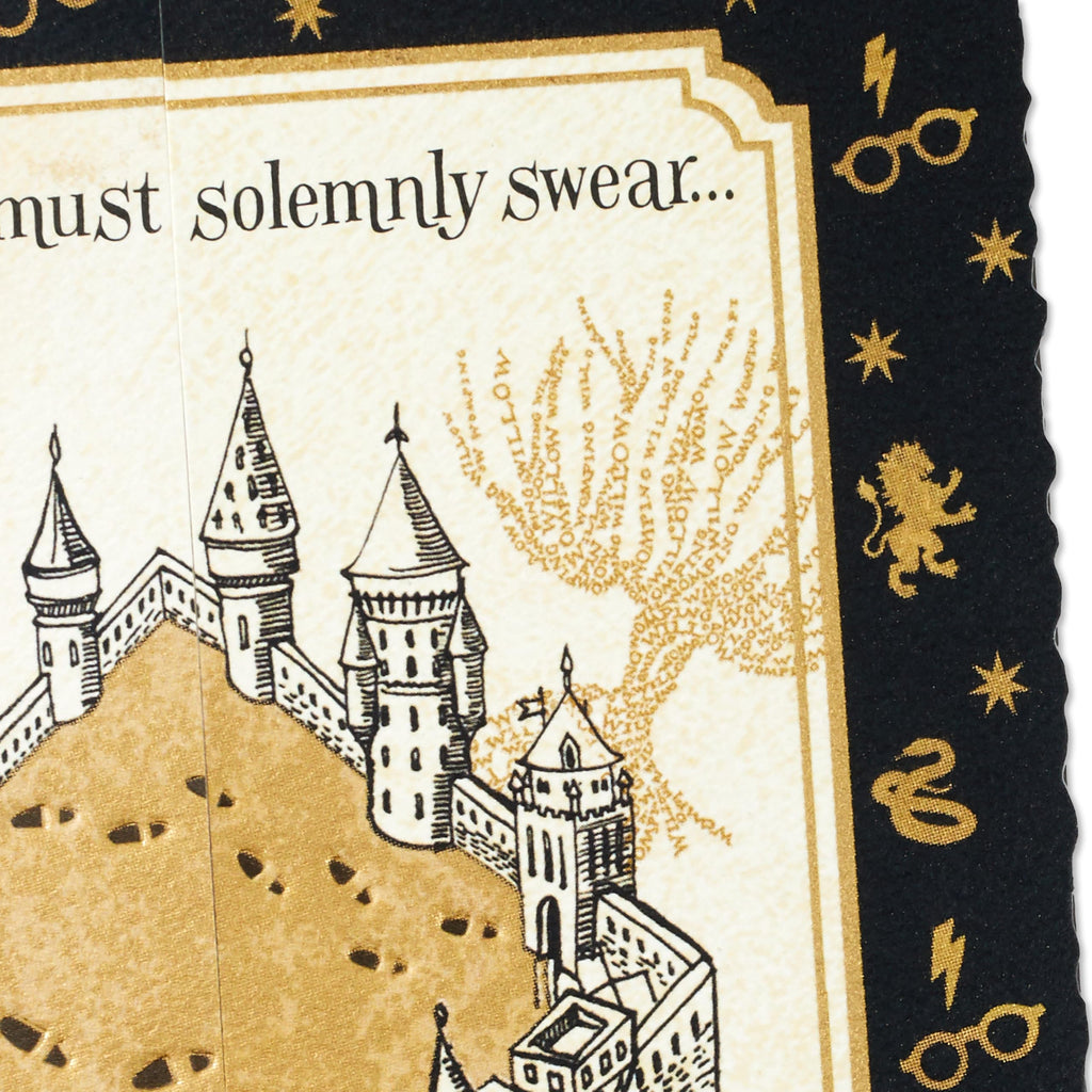 Hallmark Harry Potter Birthday Card (Marauders Map)