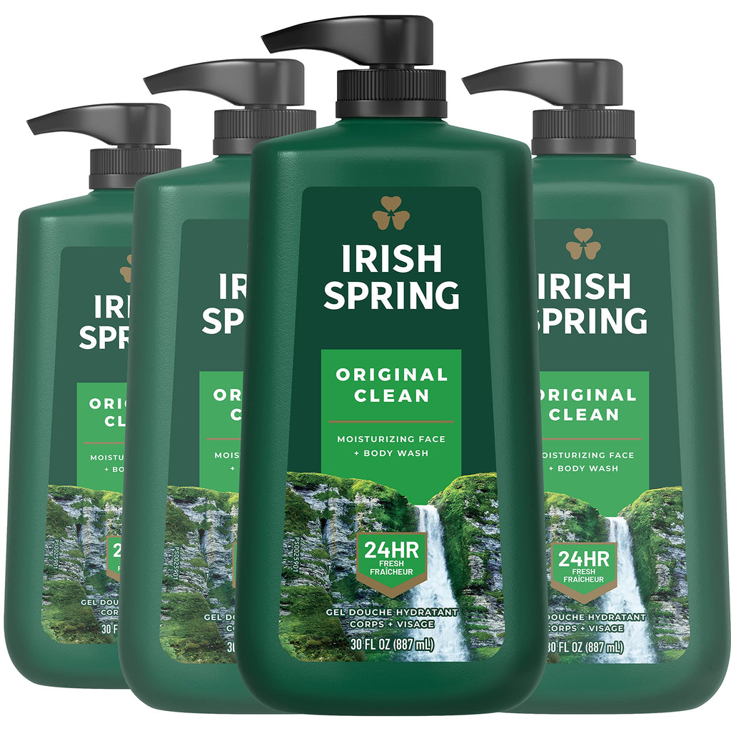 Buy now Irish Spring 5 in 1 Moisturizing Body Wash for Men, Shampoo, Conditioner, Body and Face Wash, and 24 Hour Deodorizer, Paraben-Free, Fresh Eucalyptus & Bergamot Scent, 20 fl oz at indiglob india