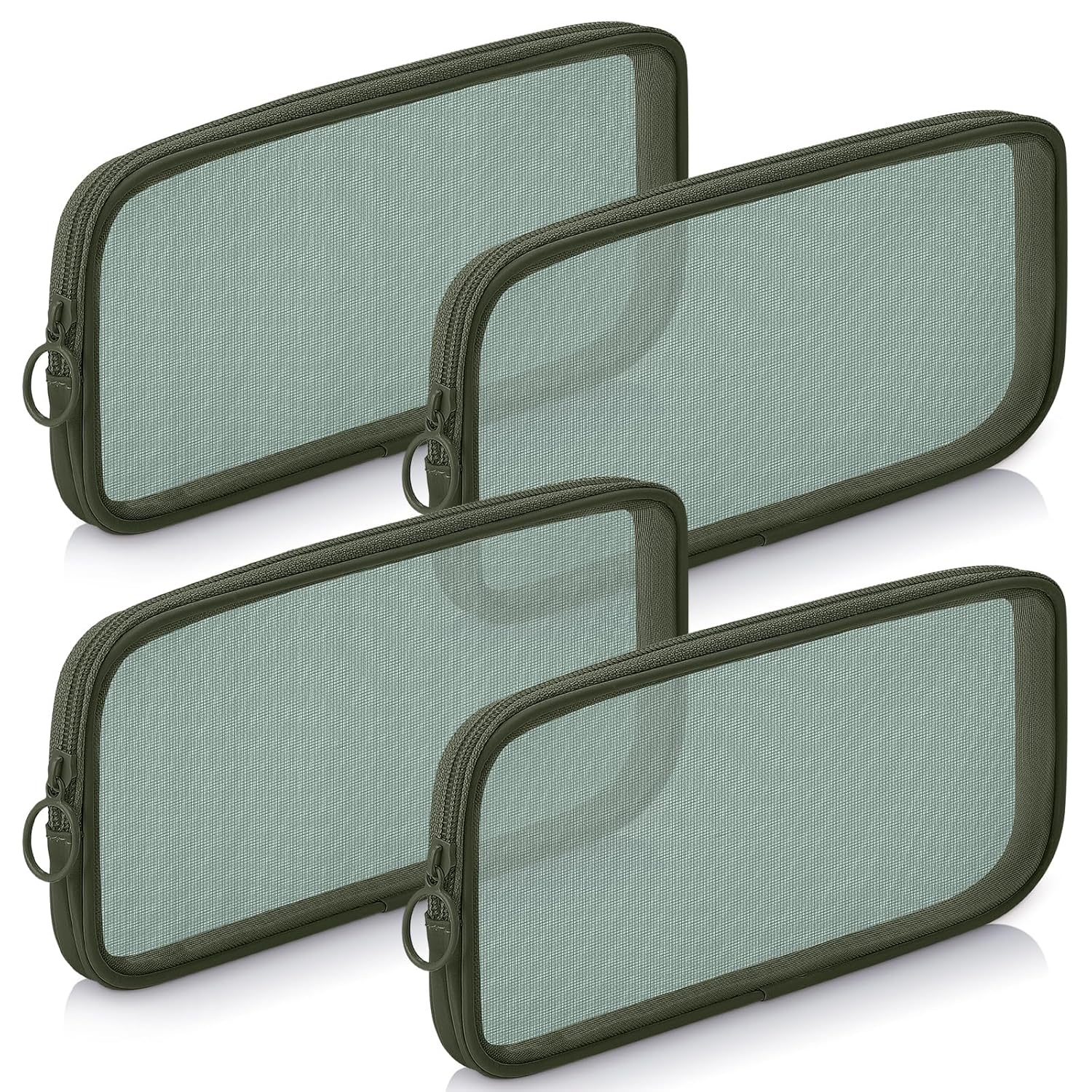 Buy now Weewooday 4 Pcs Mesh Makeup Bag Mesh Cosmetic Bag Travel Toiletry Pouch with Zipper Mini Makeup Cosmetic Purse for Daily Accessory(Small,Black) Medium Olive Green at indiglob india