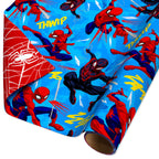 American Greetings 1-Count Reversible Marvel All-Occasion Wrapping Paper Roll, Spider-Man & Miles Morales Action Print (30 in., 40 sqft.)