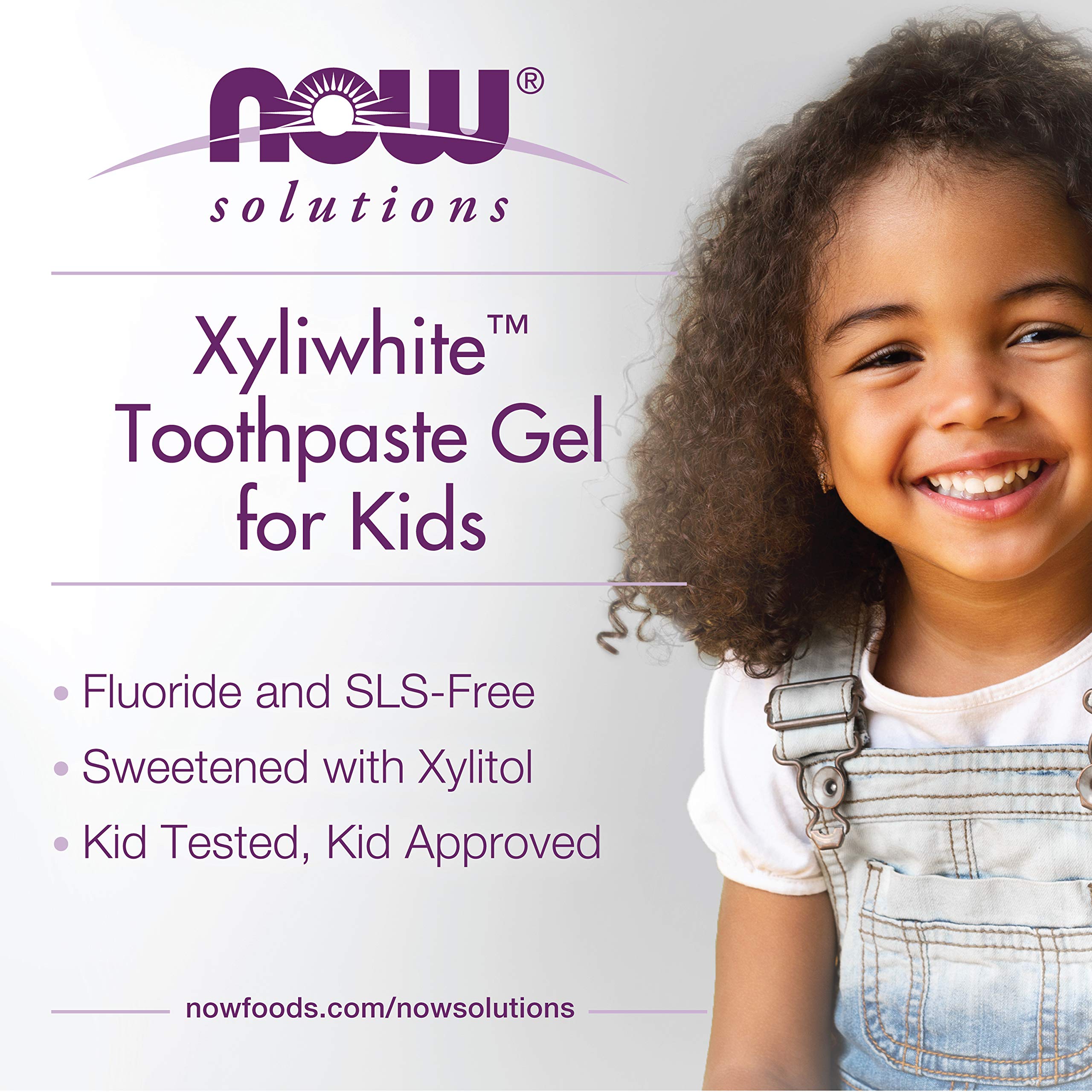 Buy now NOW Foods Solutions, XyliwhiteÆ’?â€º Toothpaste Gel for Kids, Bubblegum Splash Flavor, Kid Approved! 3-Ounce, packaging may vary at indiglob india