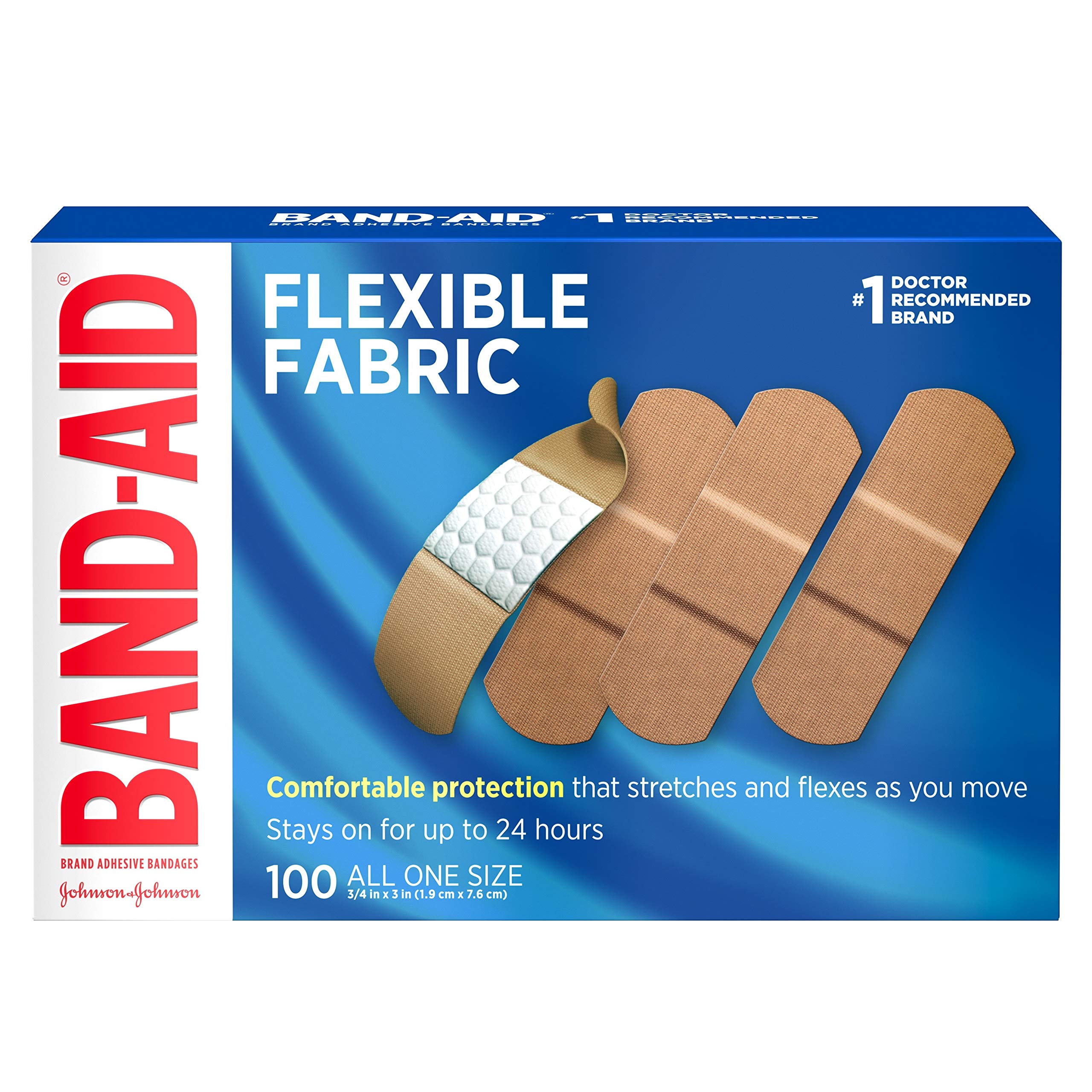 Buy now Band-Aid Adhesive Bandages Flexible Fabric, Extra Large, 10 Count at indiglob india