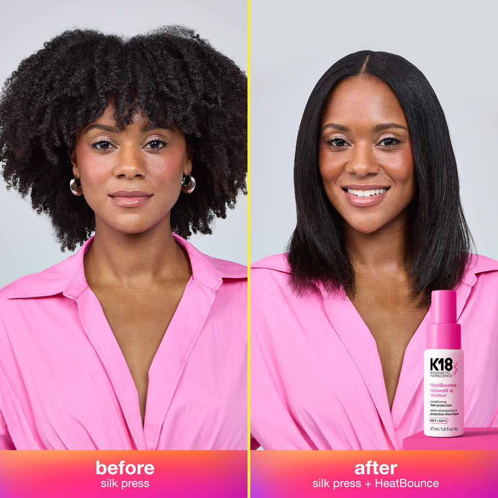 K18 HeatBounce Conditioning Heat Protectant Spray, Lightweight Leave-In Conditioner + 450℉ (232°C) Inside-Out Heat Protection, Soften, Smooth + Detangle All Hair Types