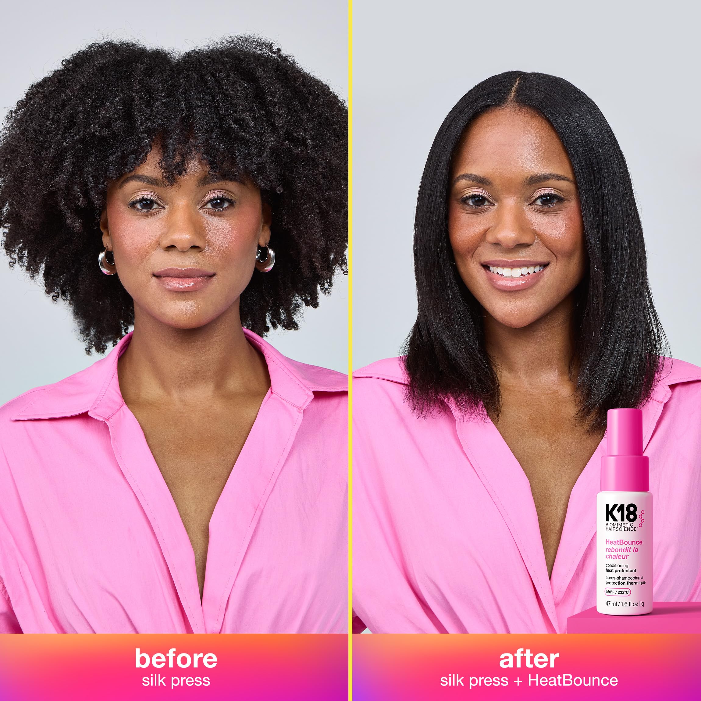 K18 HeatBounce Conditioning Heat Protectant Spray, Lightweight Leave-In Conditioner + 450℉ (232°C) Inside-Out Heat Protection, Soften, Smooth + Detangle All Hair Types