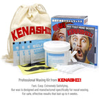 KENASHII Nose Wax Kit | 100 g Wax, 24 Applicators | The Original & Best Nose and Ear Hair Removal Kit from Kenashii | Nasal Waxing For Men and Women | Includes Balm Wipes, Mustache Guards, Storage Bag