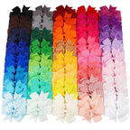 40Pcs 3" Hair Bows for Girls Toddler Pinwheel Polka Dot Bow Alligator Clips | 20 Colors in Pairs Girls Bows | Durable Metal Clips | Back to School Bows |Toddler Hair Accessories