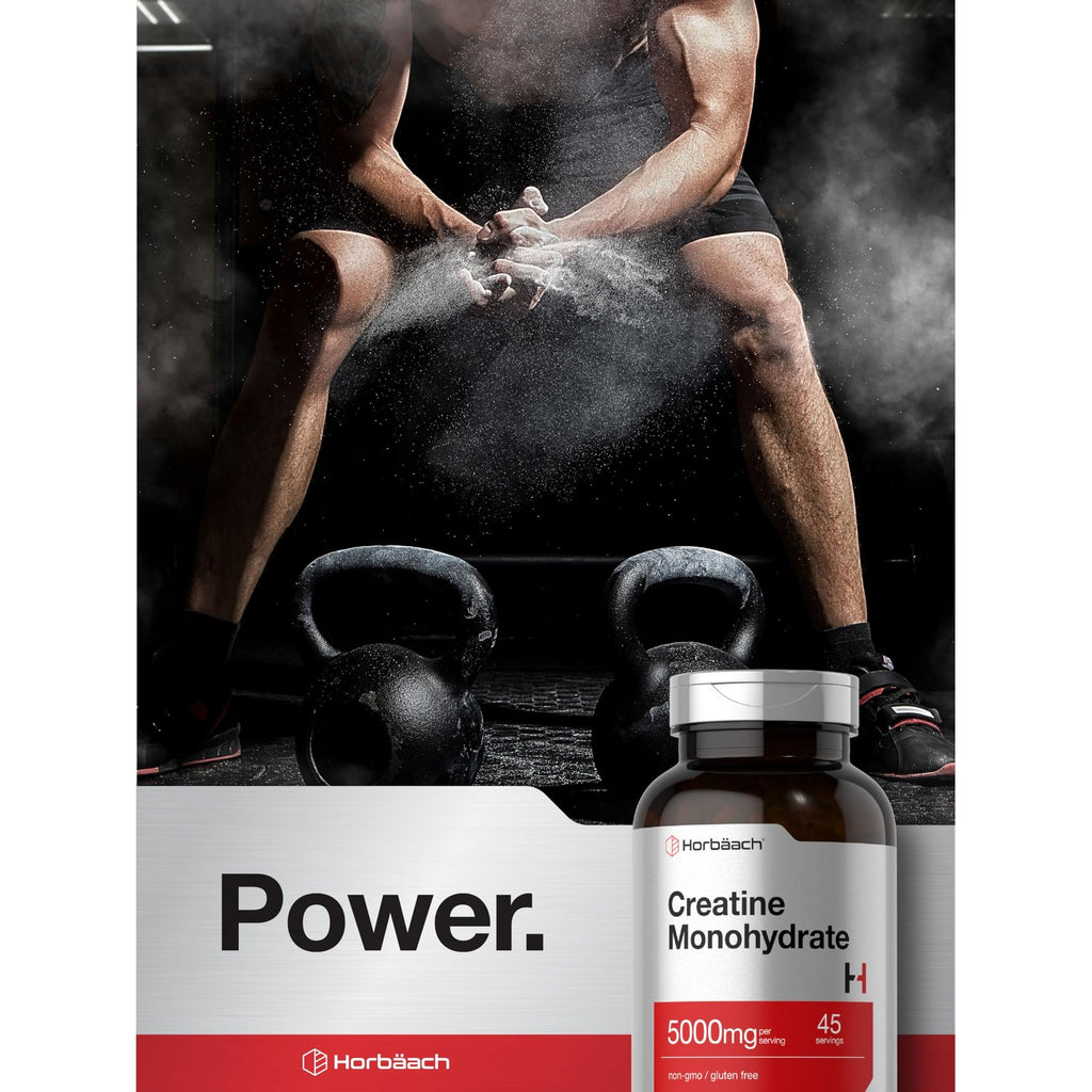 Horbäach Creatine Monohydrate | 5g | 225 Capsules