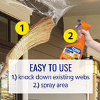 TERRO Cobweb Eliminator, Spiderweb Repellent Spray for Indoor & Outdoor Use