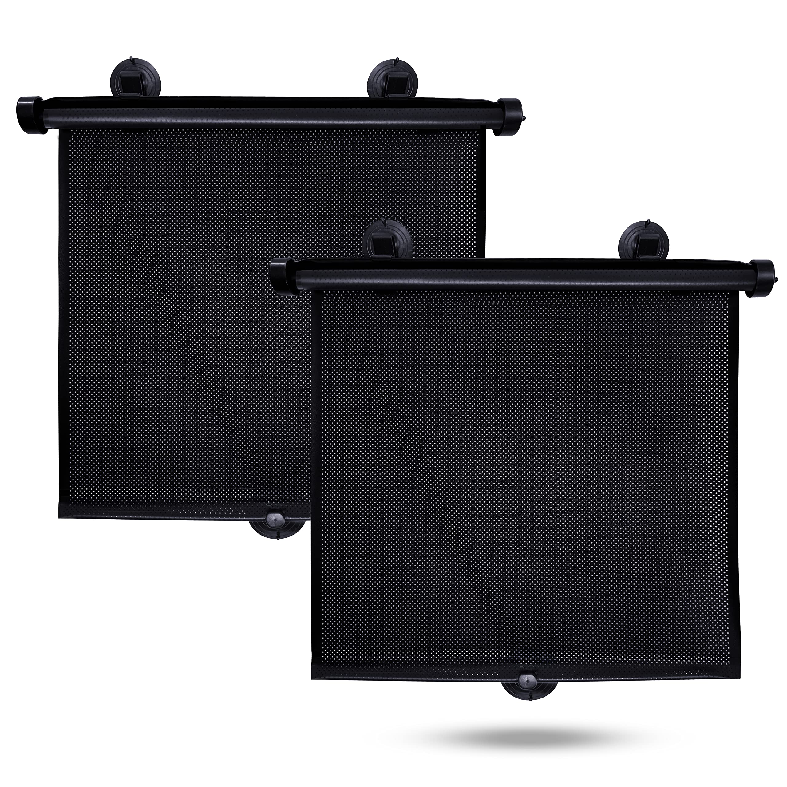 Buy now EcoNour Car Side Window Sun Shade (2 Pack) | Retractable Roller Sunshade for Kids | Baby Car Window Shades for UV and Sun Glare Protection | Baby Travel Accessories (15"x17") Large at indiglob india