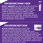 Buy now CeraVe Vitamin C Serum and Night Cream Skin Care Set, Brightening Serum with 10% Pure Vitamin C & Night Moisturizer with Peptides + Hyaluronic Acid, Travel Essentials, 1oz Vit C + 1.7oz Moisturizer at indiglob india