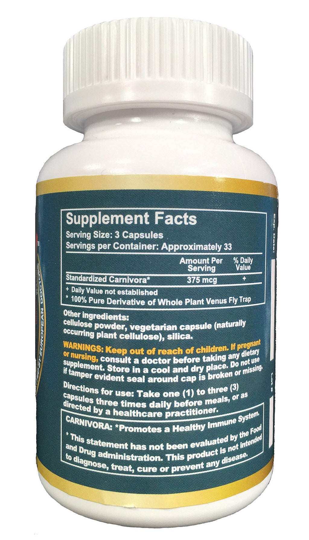 Carnivora Vegi-Caps - Gluten Free, Vegan Friendly Capsules to Strengthen and Support Your Immune System (100 Capsules)