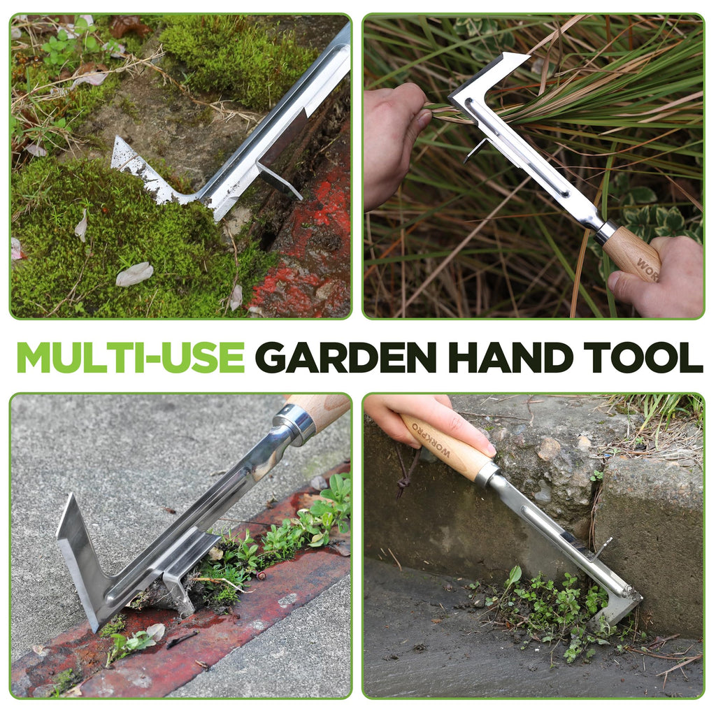 WORKPRO Crack Weeder, 12" Stainless Steel Crevice Weeding Tool