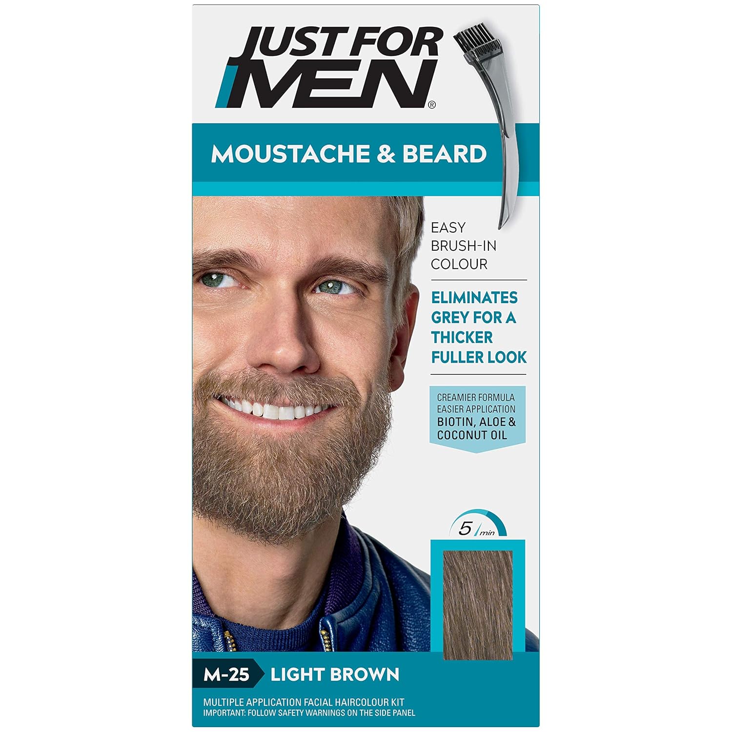 Buy now JUST FOR MEN Color Gel Mustache & Beard M-35 Medium Brown 1 ea Light Brown 1 Count (Pack of 1) at indiglob india