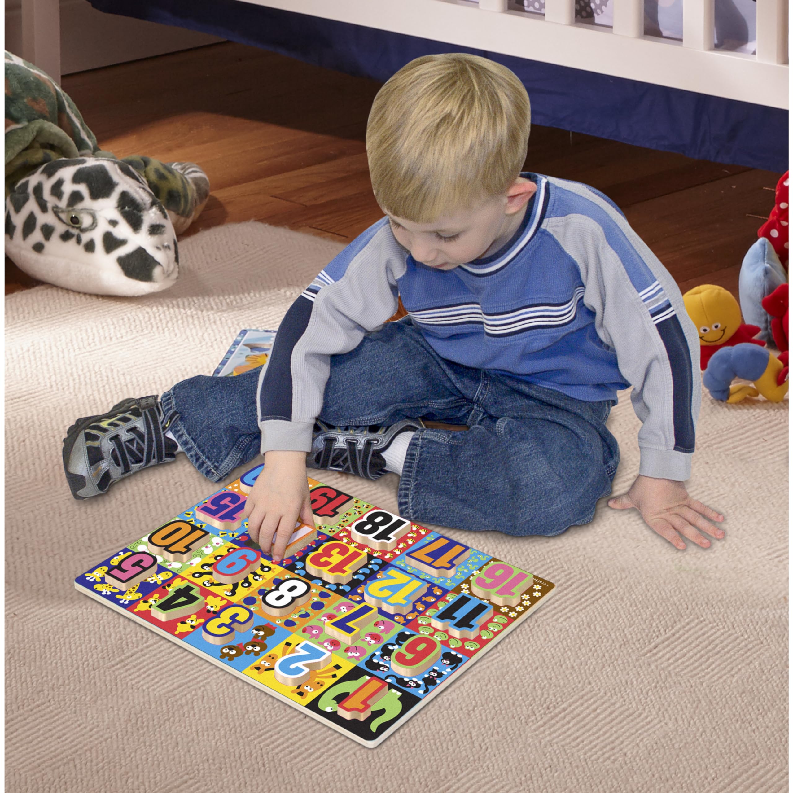 Buy now Melissa & Doug Jumbo Numbers Wooden Chunky Puzzle (20 pcs) at indiglob india