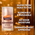 Palmer's Body Shimmer Stick, Cocoa Butter Formula with Vitamin E (1 Oz) | Radiant Highlighter Makeup for Body Glow, Provides 48hr Moisture, All Skin Tones & Types, Blendable, Dermatologist Approved