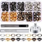 Bememo 1/4 Inch Grommet Kit 200 Set Grommets Eyelets with Install Tool