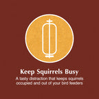 C&S Sweet Corn Squirrelog Refill, Food for Wild Squirrels, 2 Pounds, 6 Pack