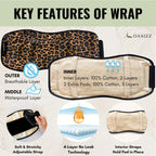 Castor Oil Pack Wrap, Size M-4X, Two Extra 100% Cotton Pads Included