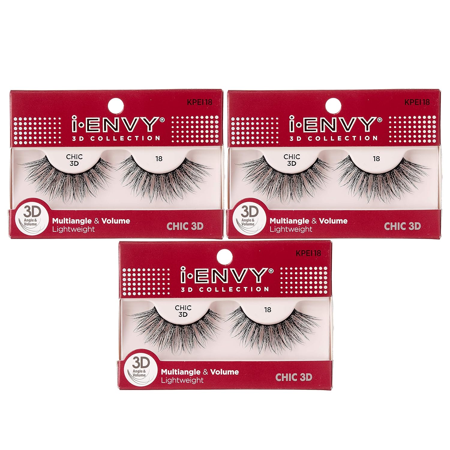 Buy now i-Envy 3D Glam Collection Multi-angle & Volume (2 PACK, KPEI14) 1 Count (Pack of 3) KPEI18 at indiglob india